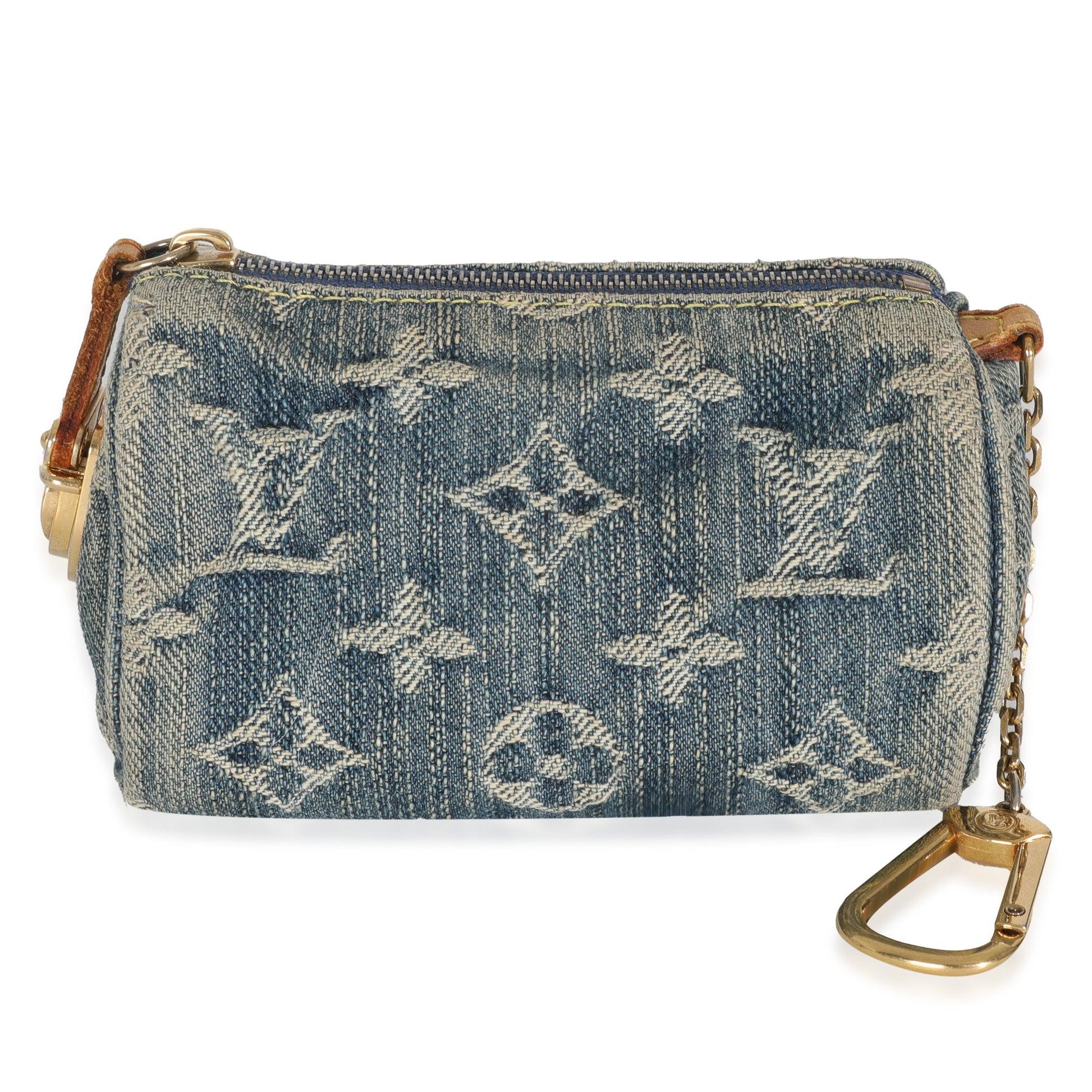 Louis Vuitton Pochette Speedy PM Monogram Denim Clutch Bag