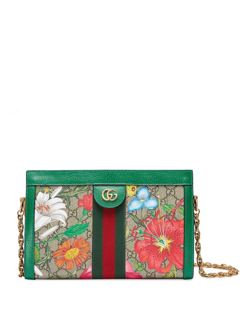 Gucci - Ophidia GG Flora shoulder bag - women - Leather/Canvas - One Size - Green