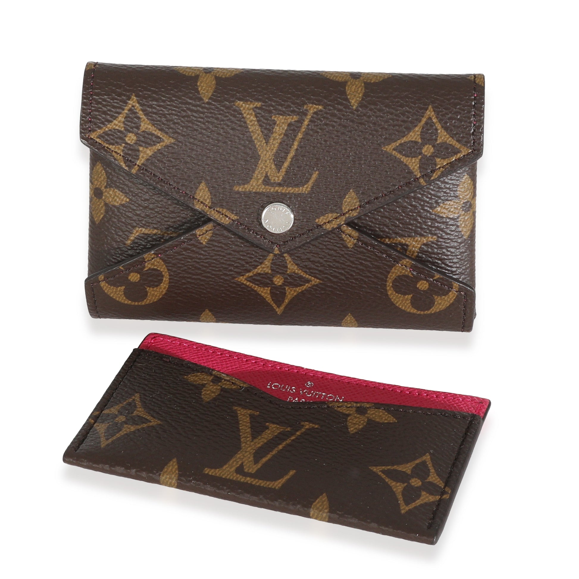 Louis Vuitton Pondichery Kirigami Holder Monogram Canvas Pink Wallet Case Card Holder