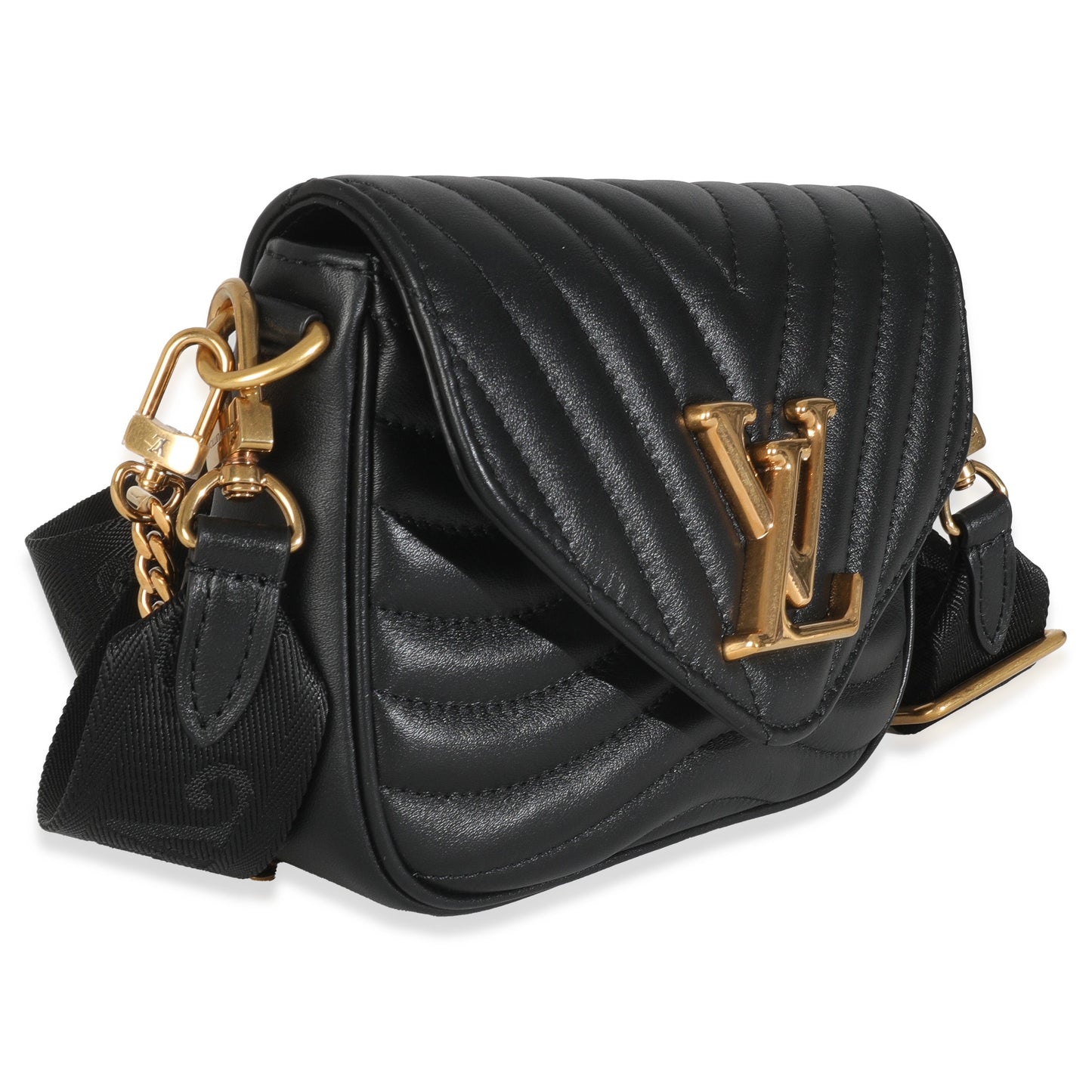 Louis Vuitton New Wave Multi Pochette Calfskin Black Clutch Bag