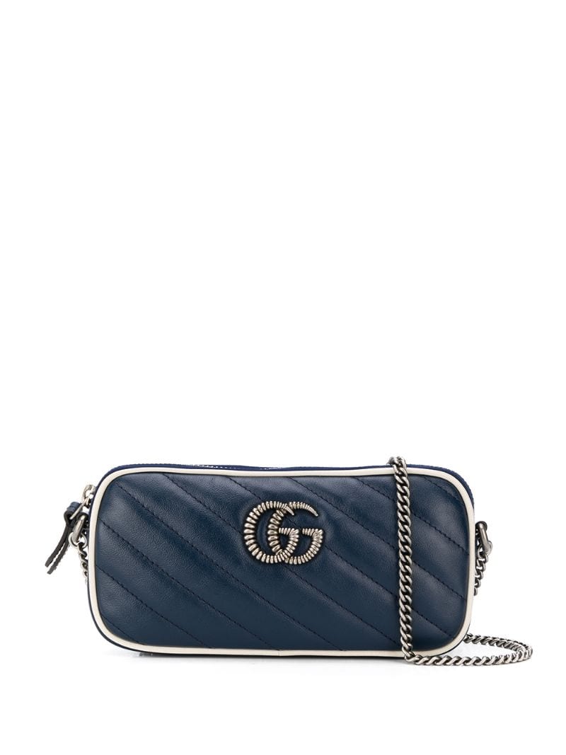Gucci - GG Marmont mini bag - women - Calf Leather - One Size - Blue