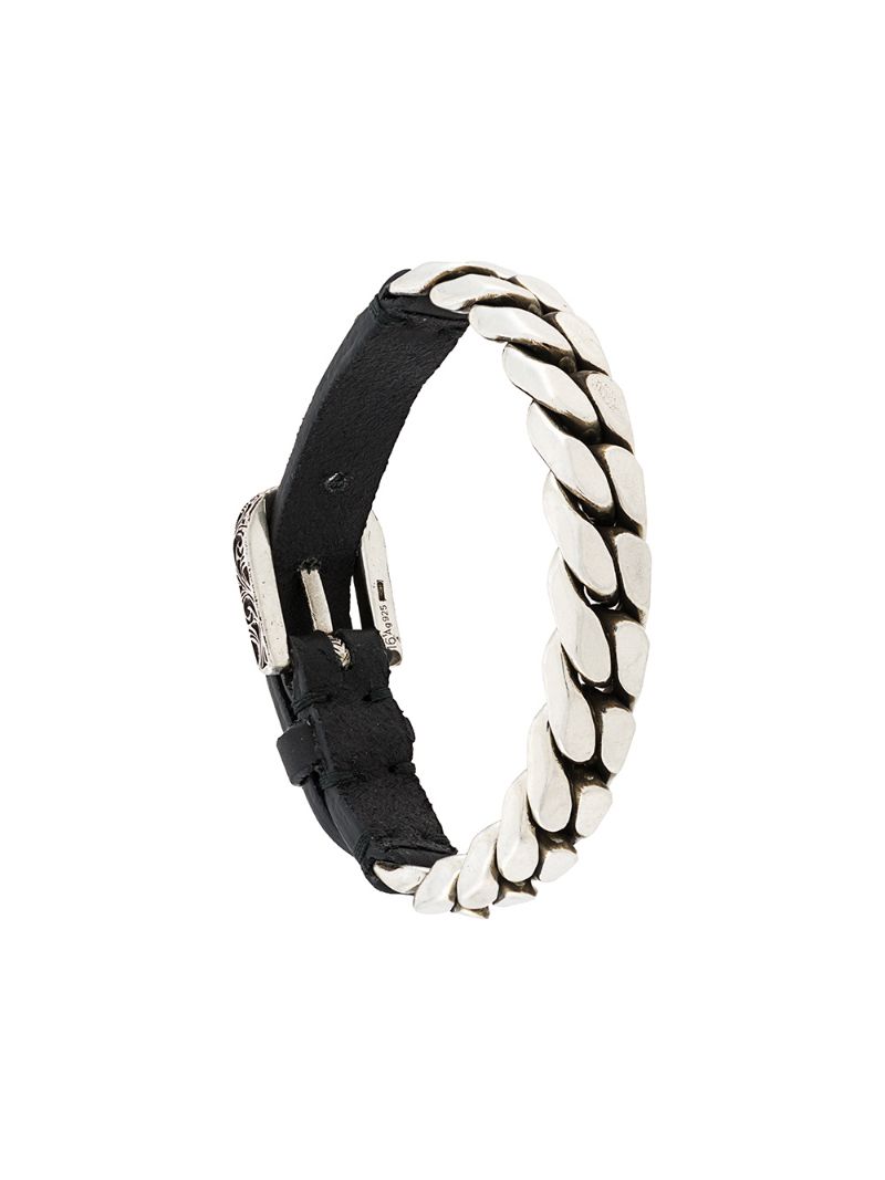 Gucci - buckled chain bracelet - women - Sterling Silver Plated Brass - One Size - SILVER
