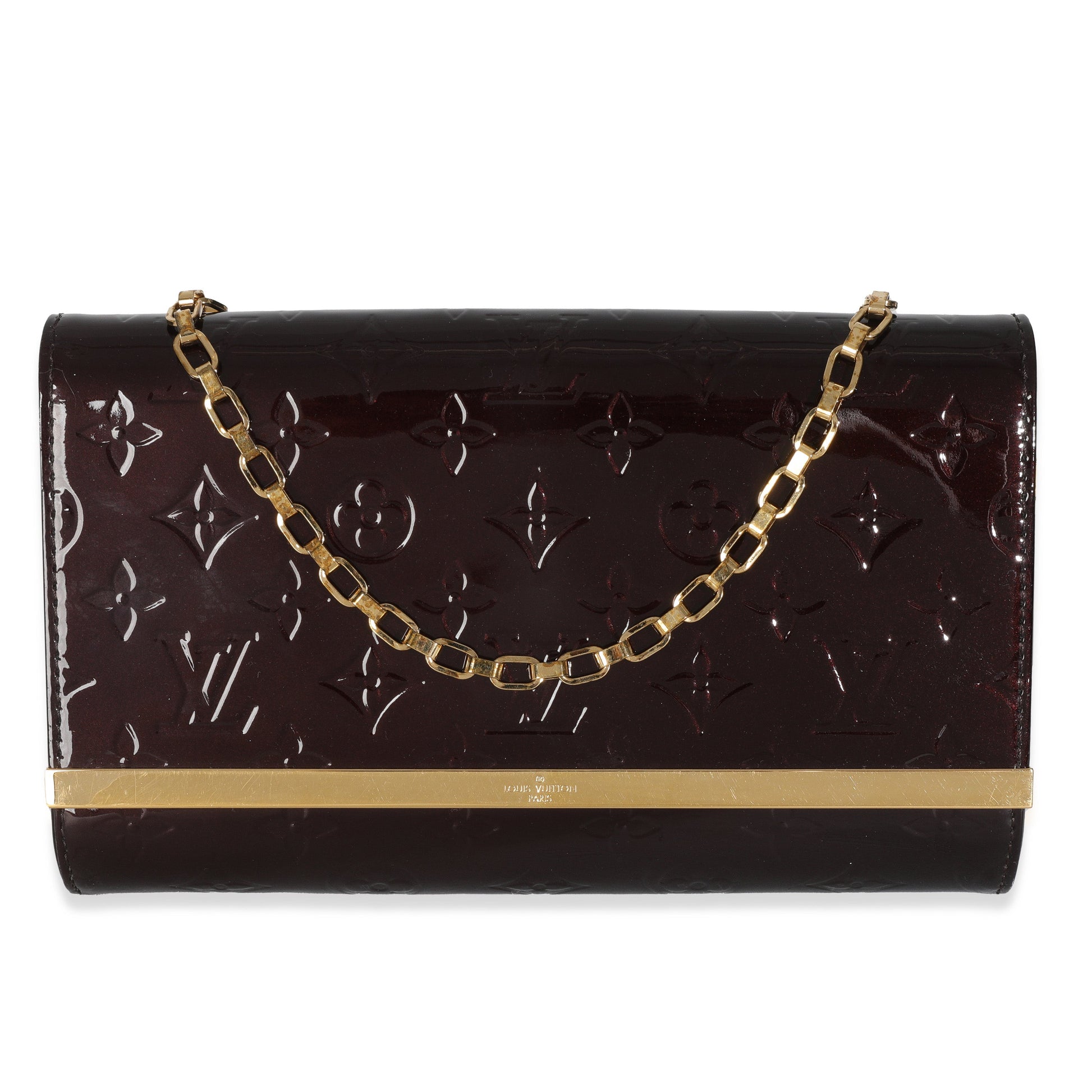 Louis Vuitton Amarante Vernis Ana Monogram Clutch Bag