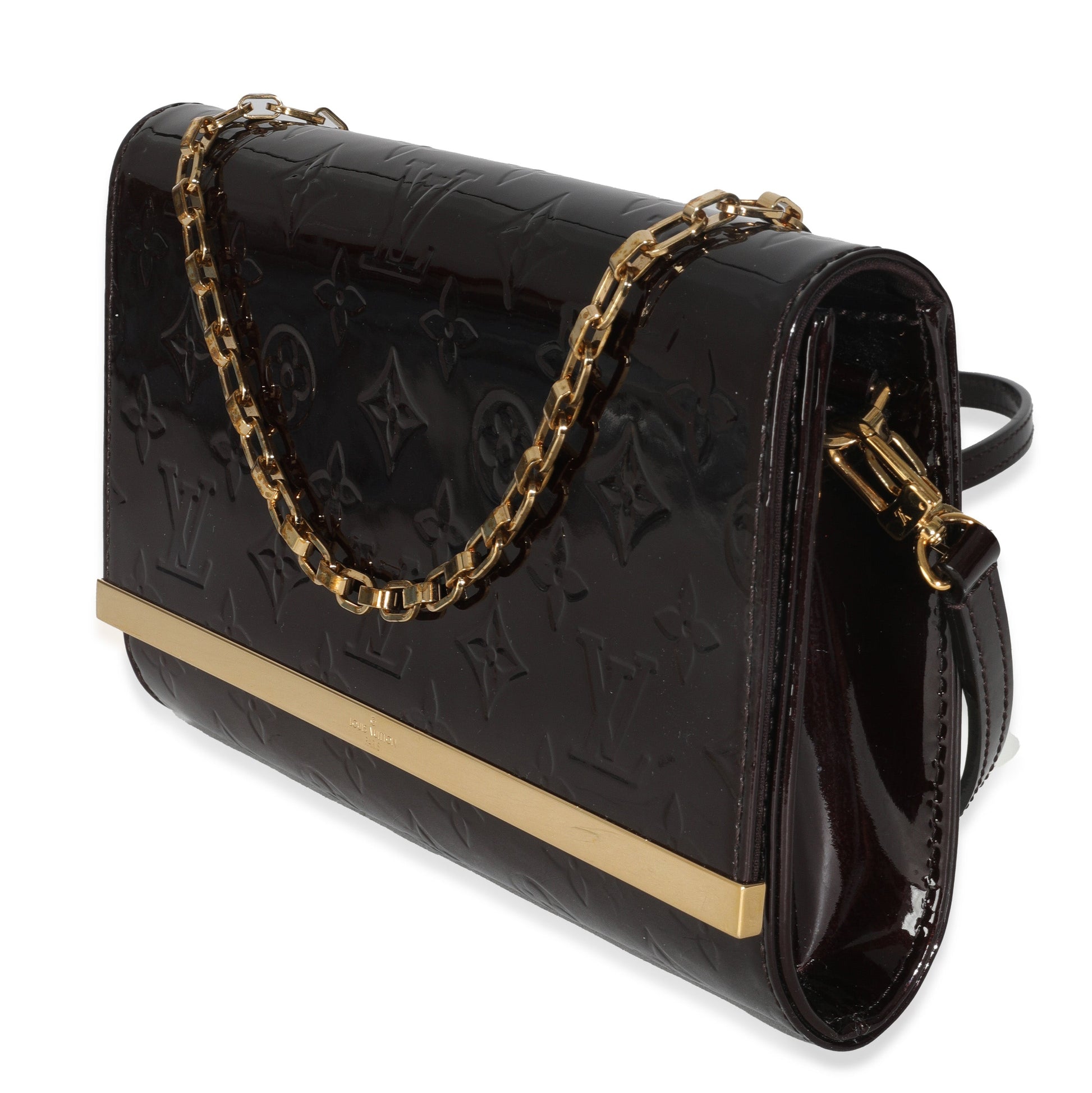 Louis Vuitton Amarante Vernis Ana Monogram Clutch Bag