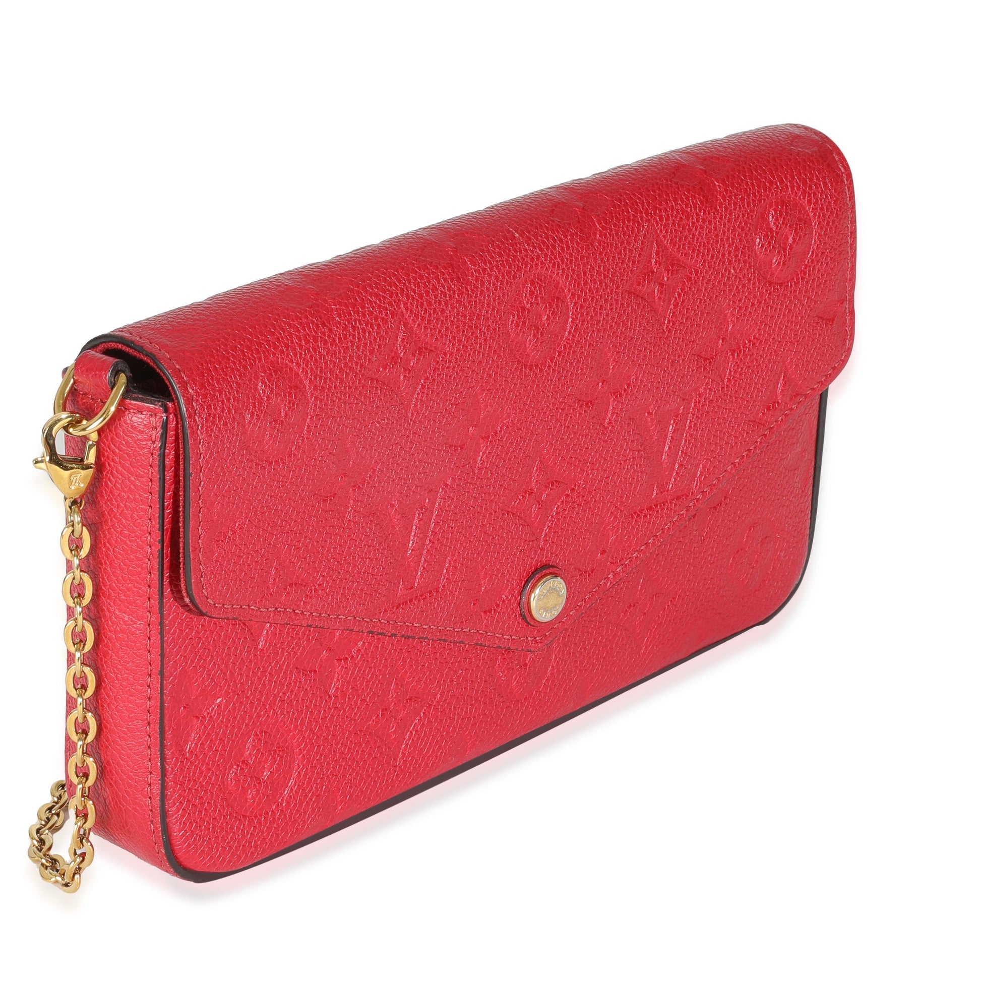Louis Vuitton Scarlet Empreinte Felicie Pochette Monogram Clutch Bag