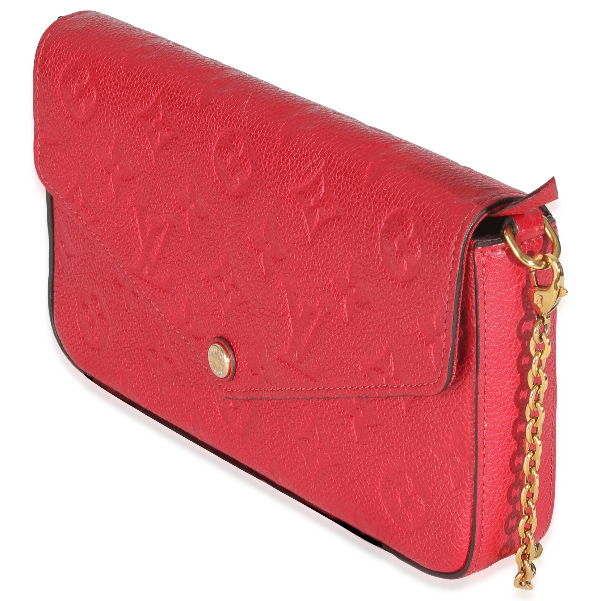 Louis Vuitton Scarlet Empreinte Felicie Pochette Monogram Clutch Bag