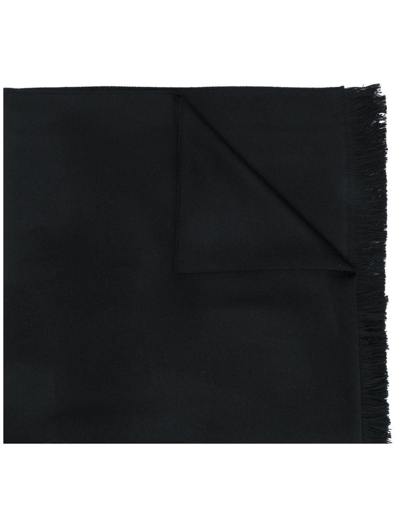 Gucci - logo star print scarf - women - Wool - One Size - Black