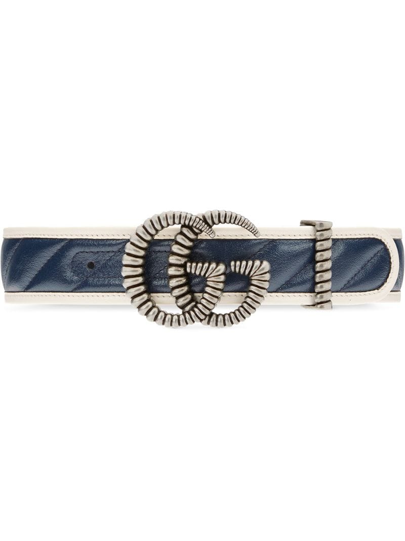Gucci - torchon Double G belt - women - Leather - 75, 80, 85, 90, 95, 100 - Blue