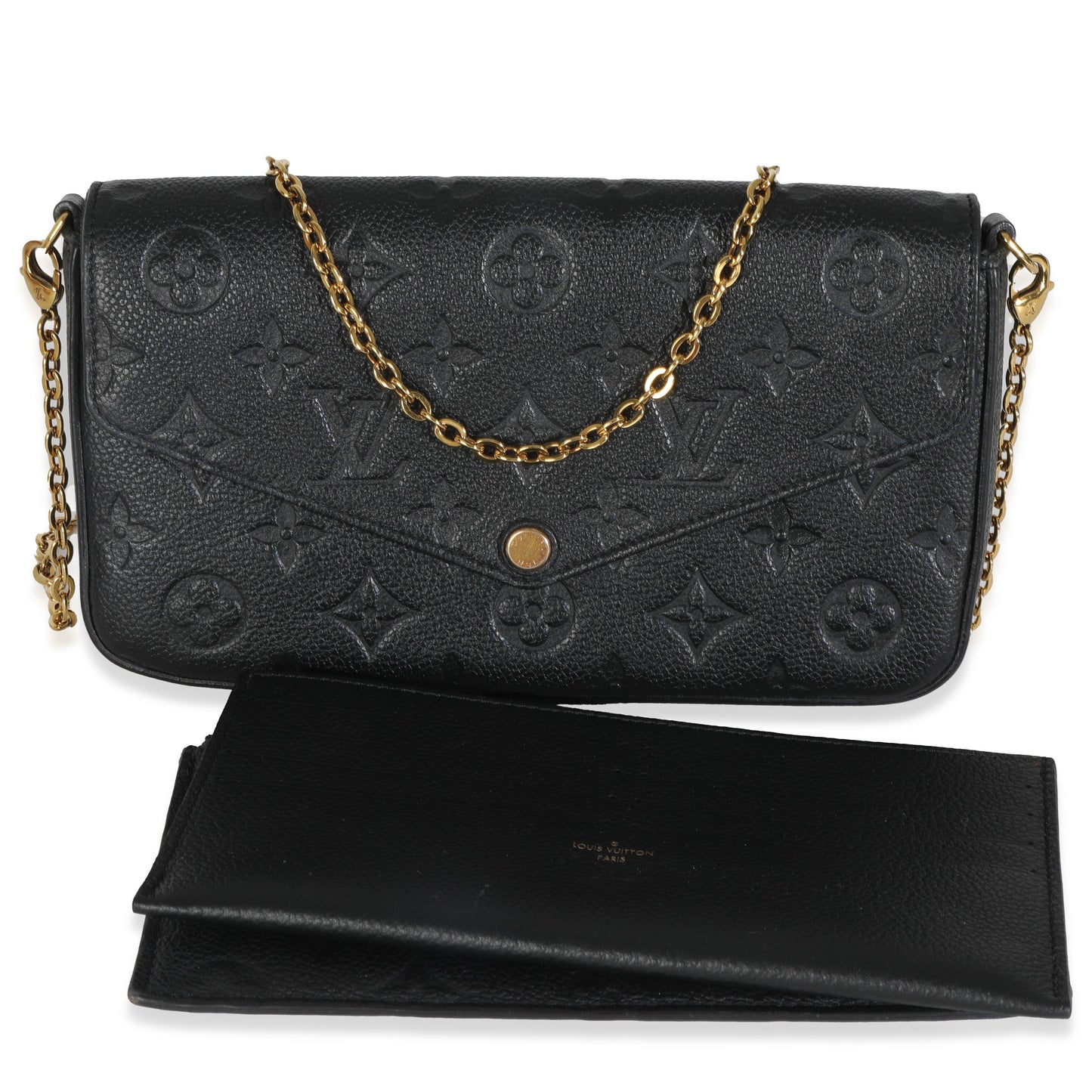 Louis Vuitton Empreinte Felicie Pochette Monogram Black Clutch Bag 3