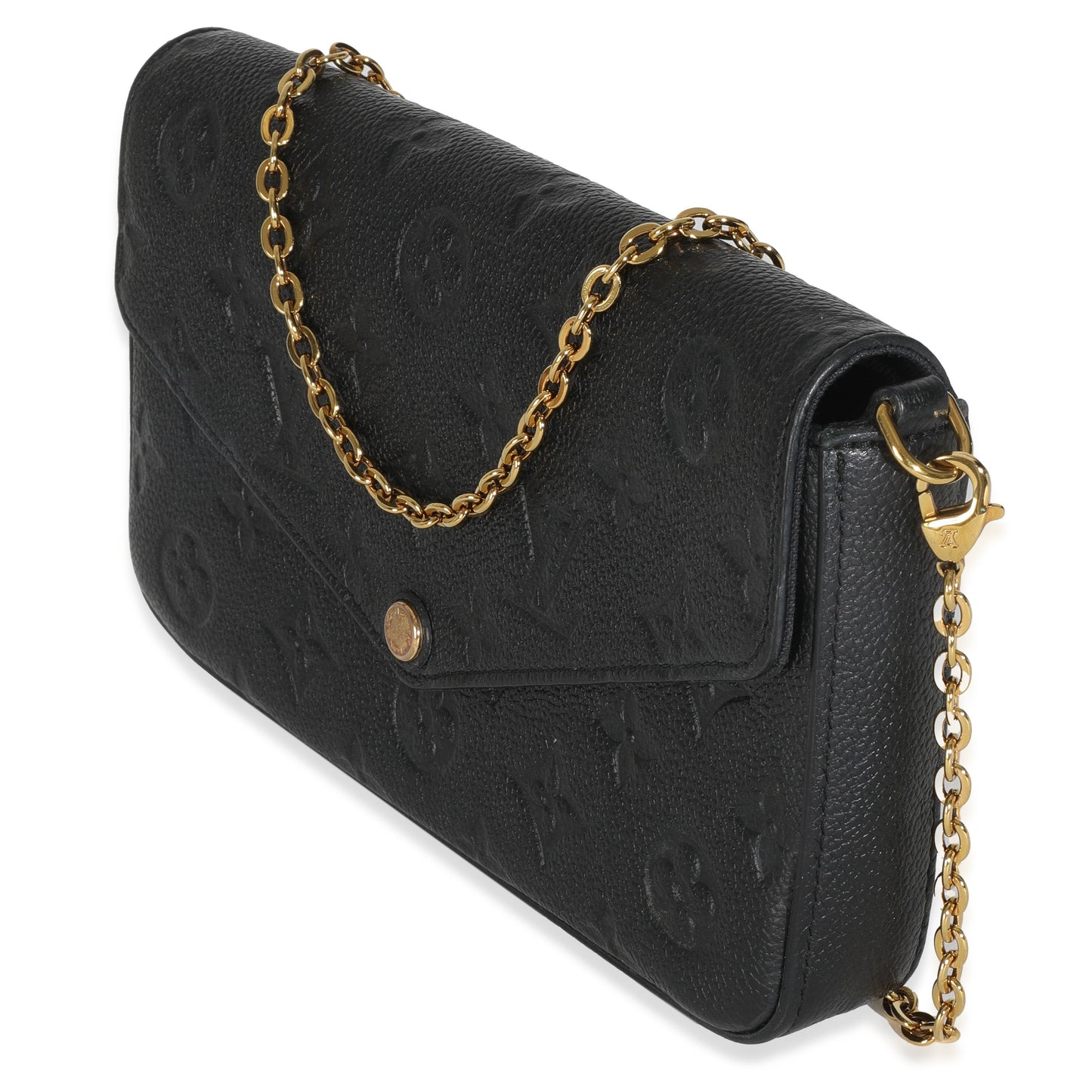 Louis Vuitton Empreinte Felicie Pochette Monogram Black Clutch Bag 3
