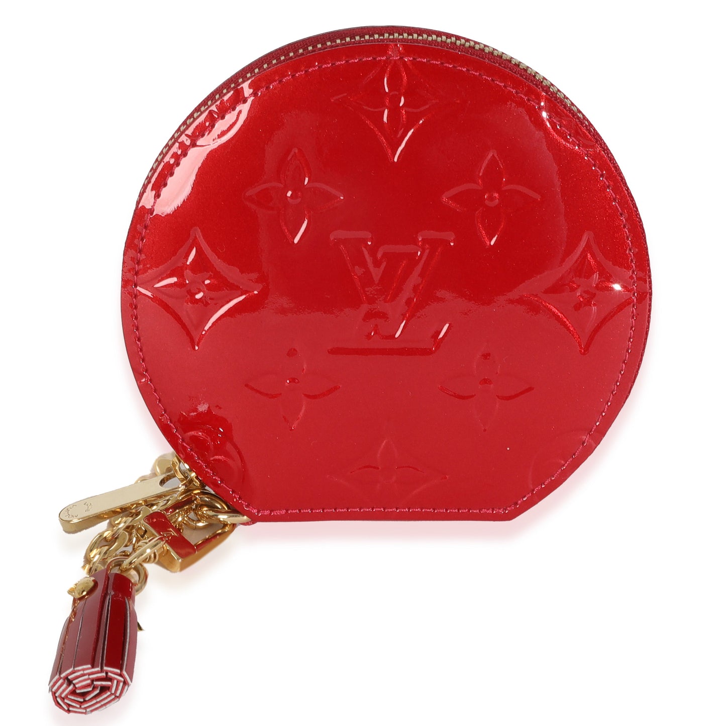 Louis Vuitton Vernis Porte Monnaie Chapeau Monogram Red Handbag