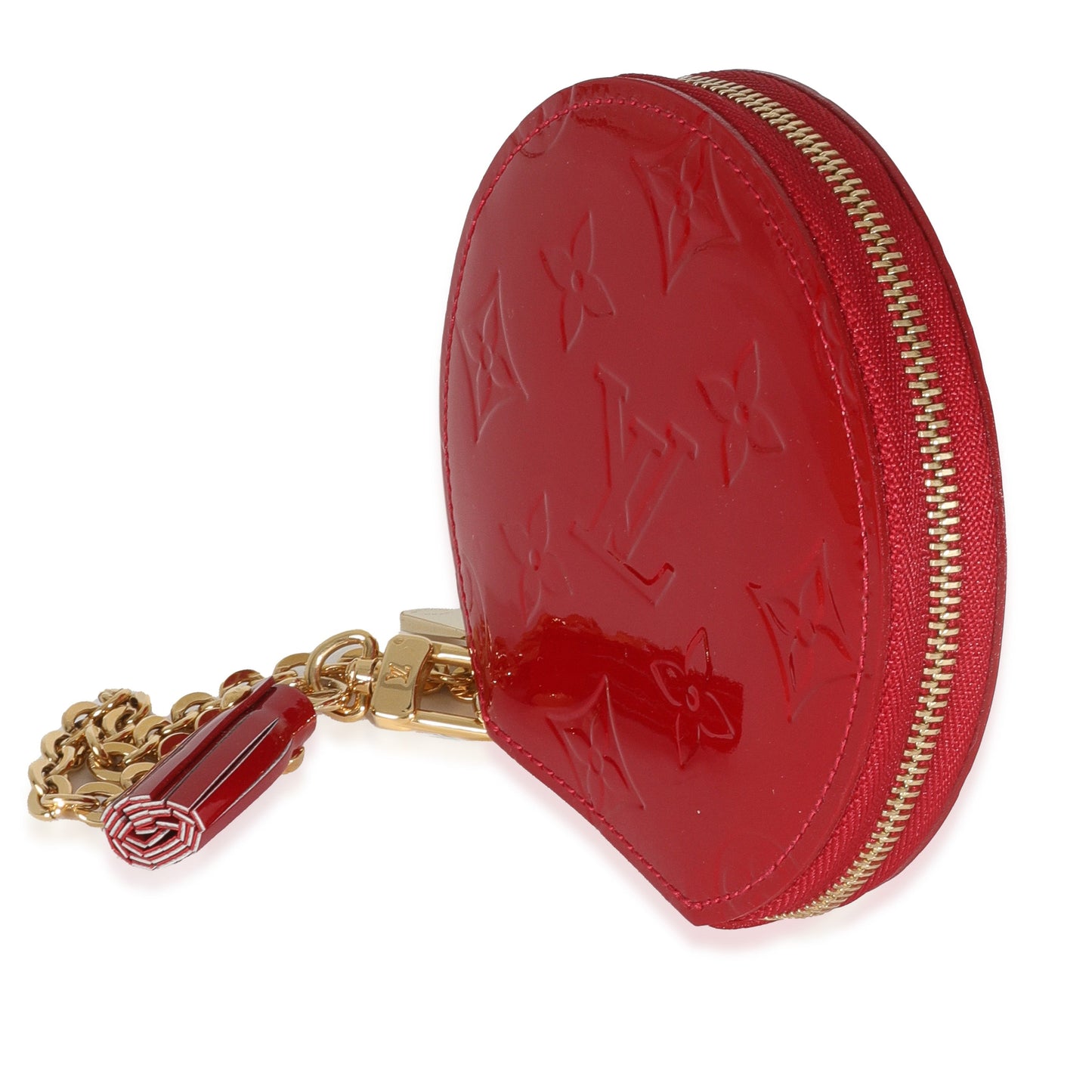 Louis Vuitton Vernis Porte Monnaie Chapeau Monogram Red Handbag