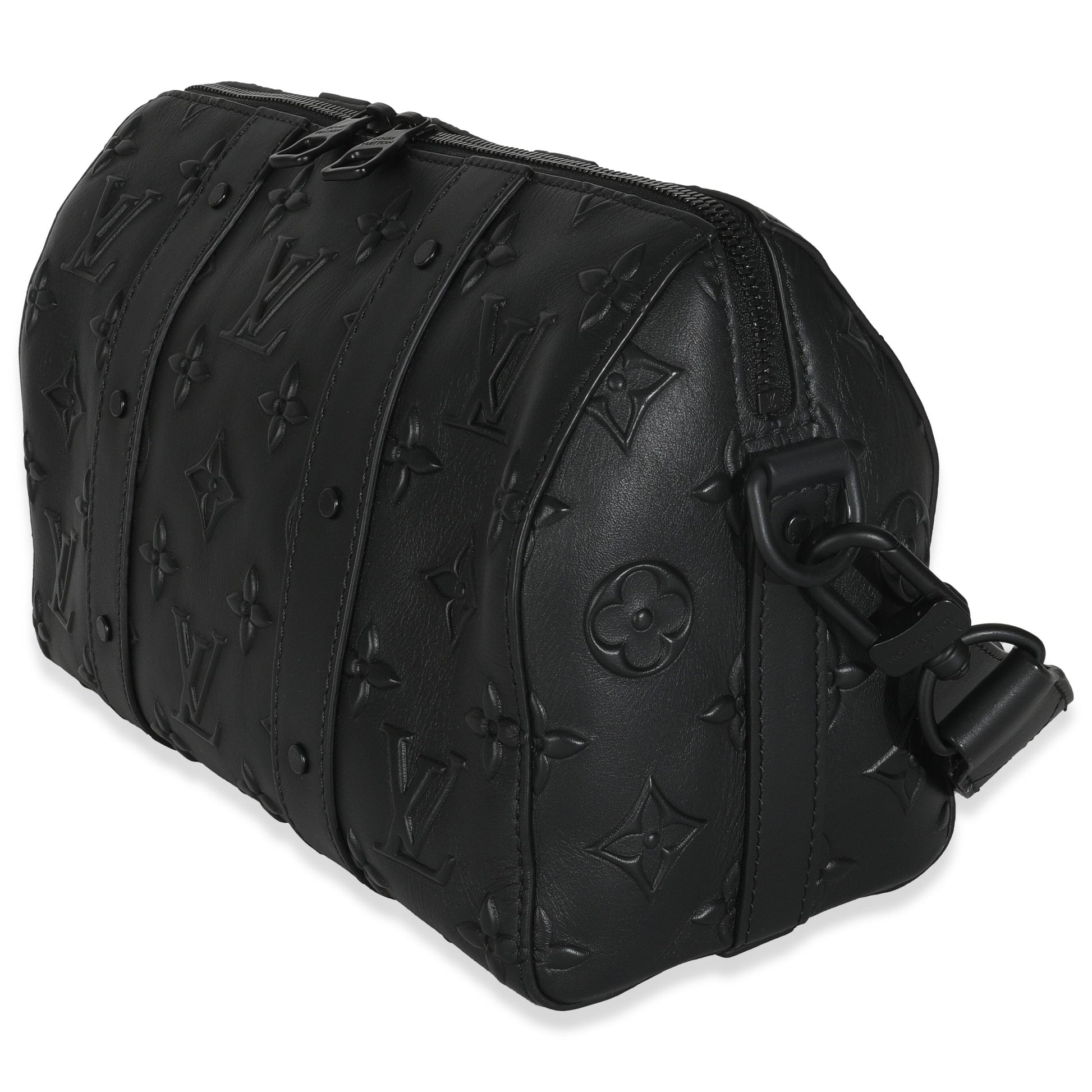 Louis Vuitton Seal City Keepall Monogram Black Handbag