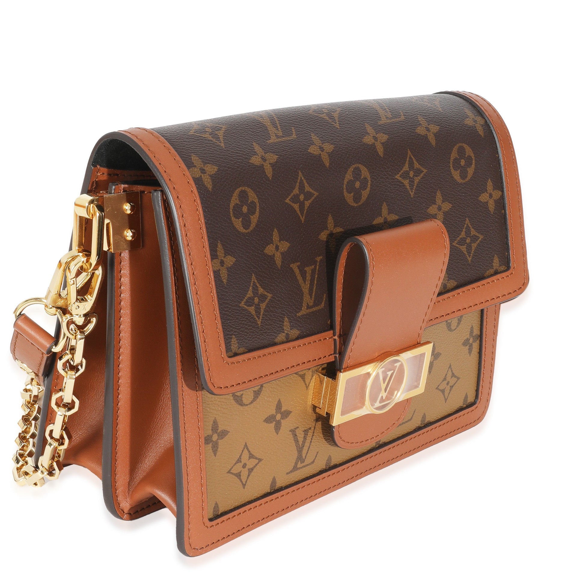 Louis Vuitton Reverse Dauphine MM Monogram Canvas Handbag