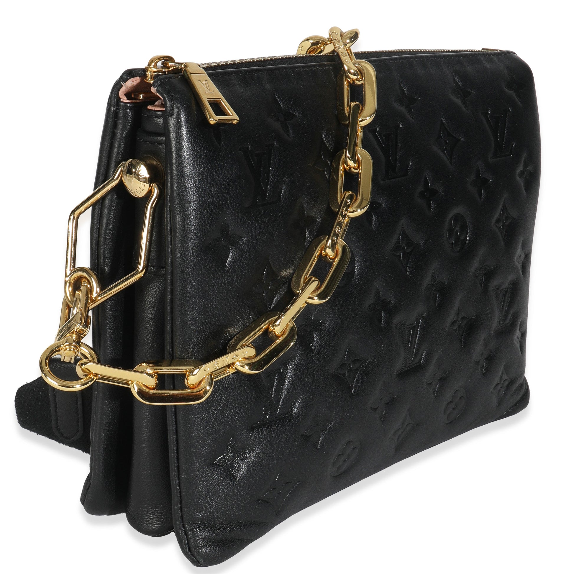 Louis Vuitton Embossed Coussin PM Monogram Lambskin Black Handbag Pm 1