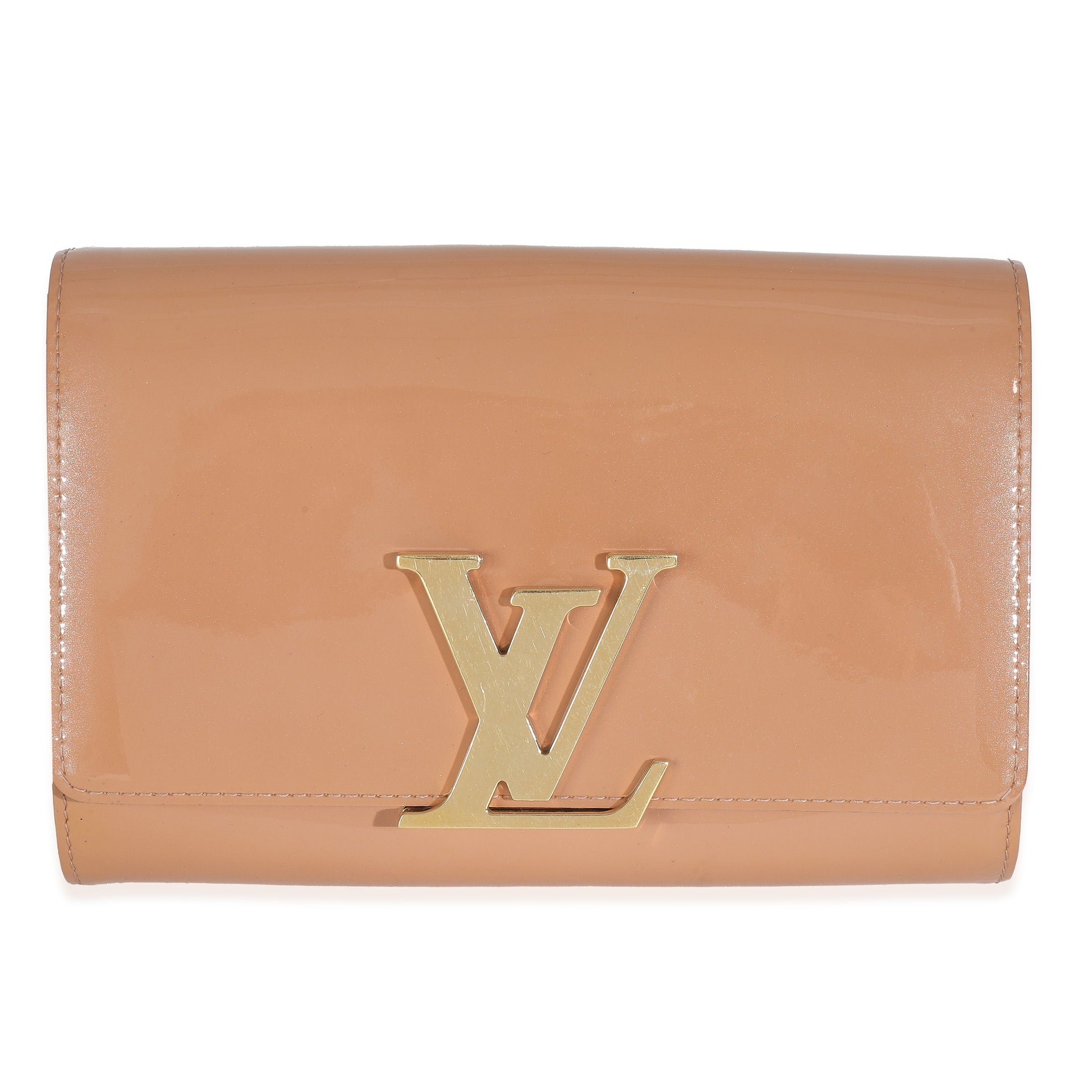 Louis Vuitton Rose Velours Louise New Sobe Patent Clutch Bag