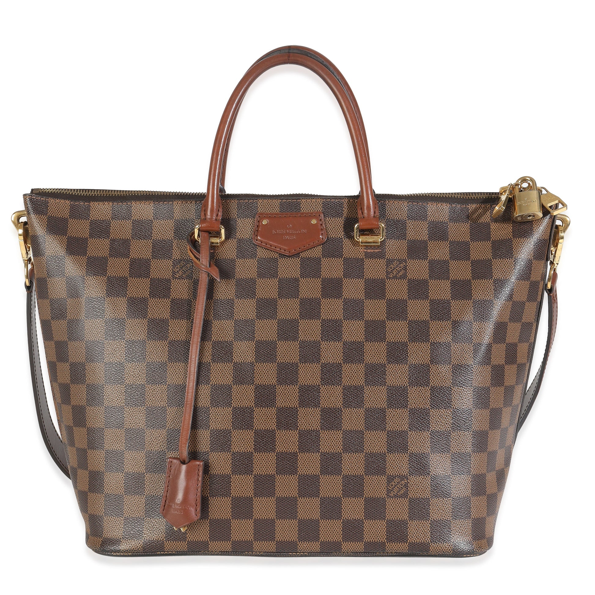 Louis Vuitton Damier Ebene Belmont Canvas Handbag