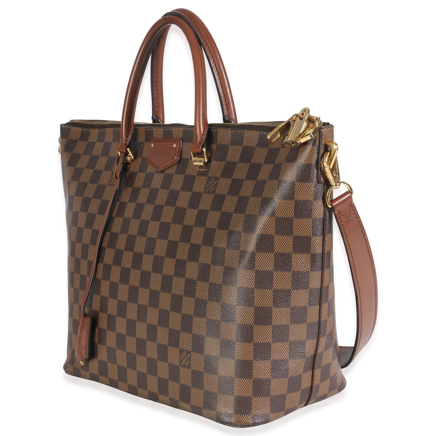 Louis Vuitton Damier Ebene Belmont Canvas Handbag