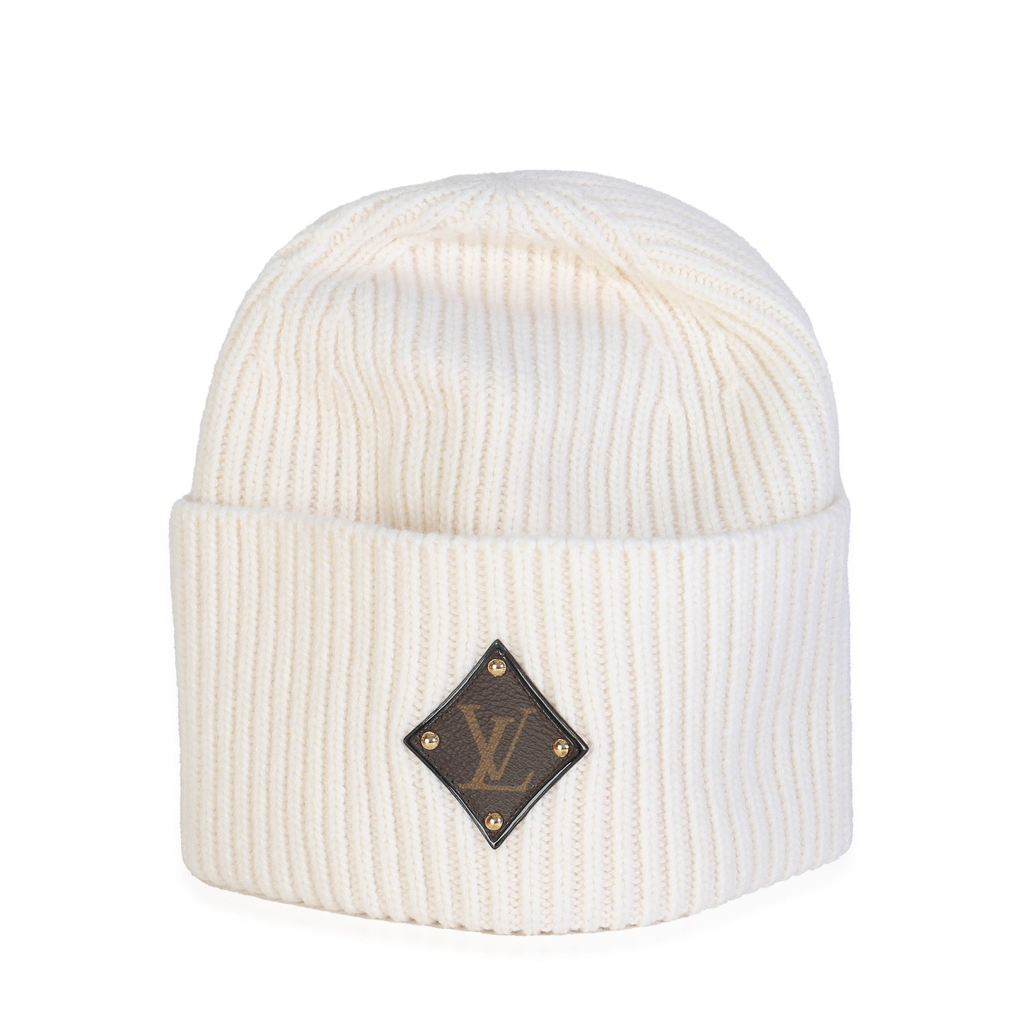 Louis Vuitton Ivory WoolInitials Beanie Monogram Hat