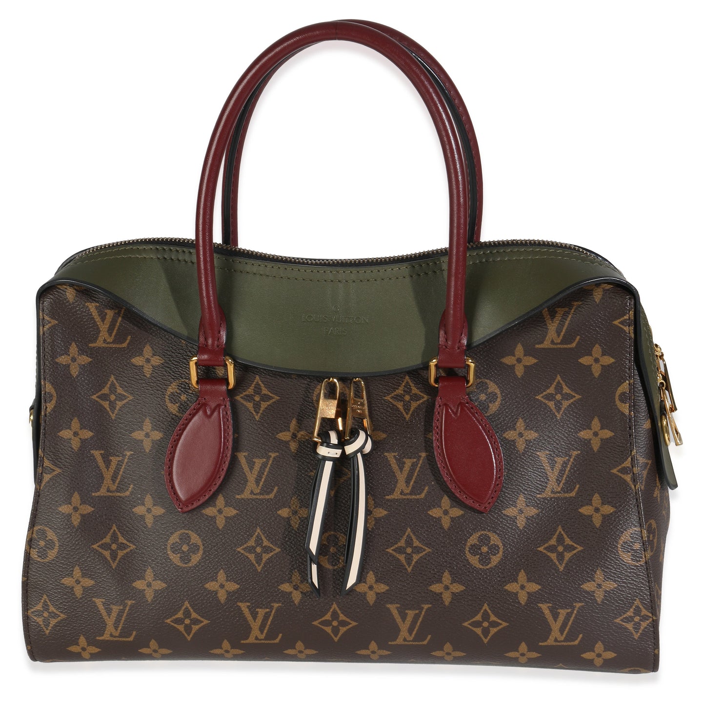 Louis Vuitton Kaki Tuileries NM Monogram Canvas Red Handbag