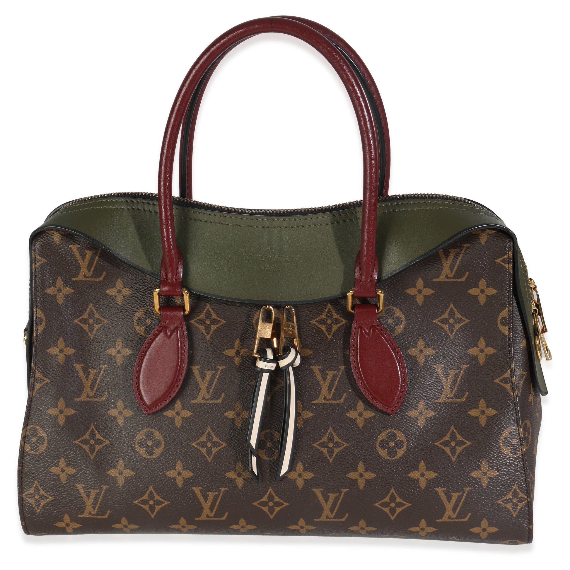 Louis Vuitton Kaki Tuileries NM Monogram Canvas Red Handbag