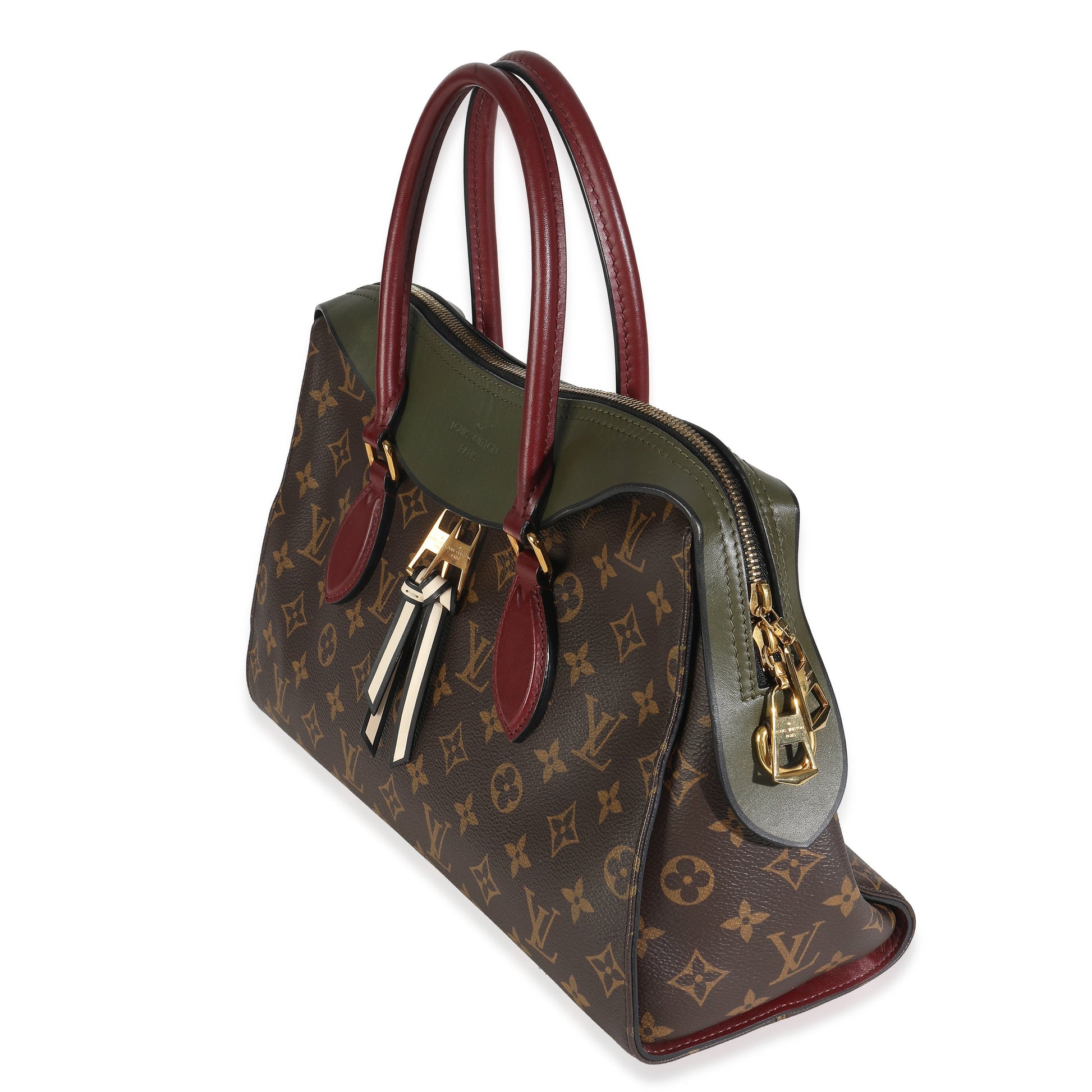 Louis Vuitton Kaki Tuileries NM Monogram Canvas Red Handbag
