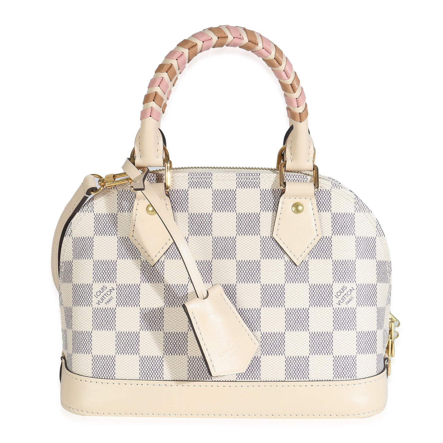 Louis Vuitton Damier Azur Braided Alma BB Canvas Handbag