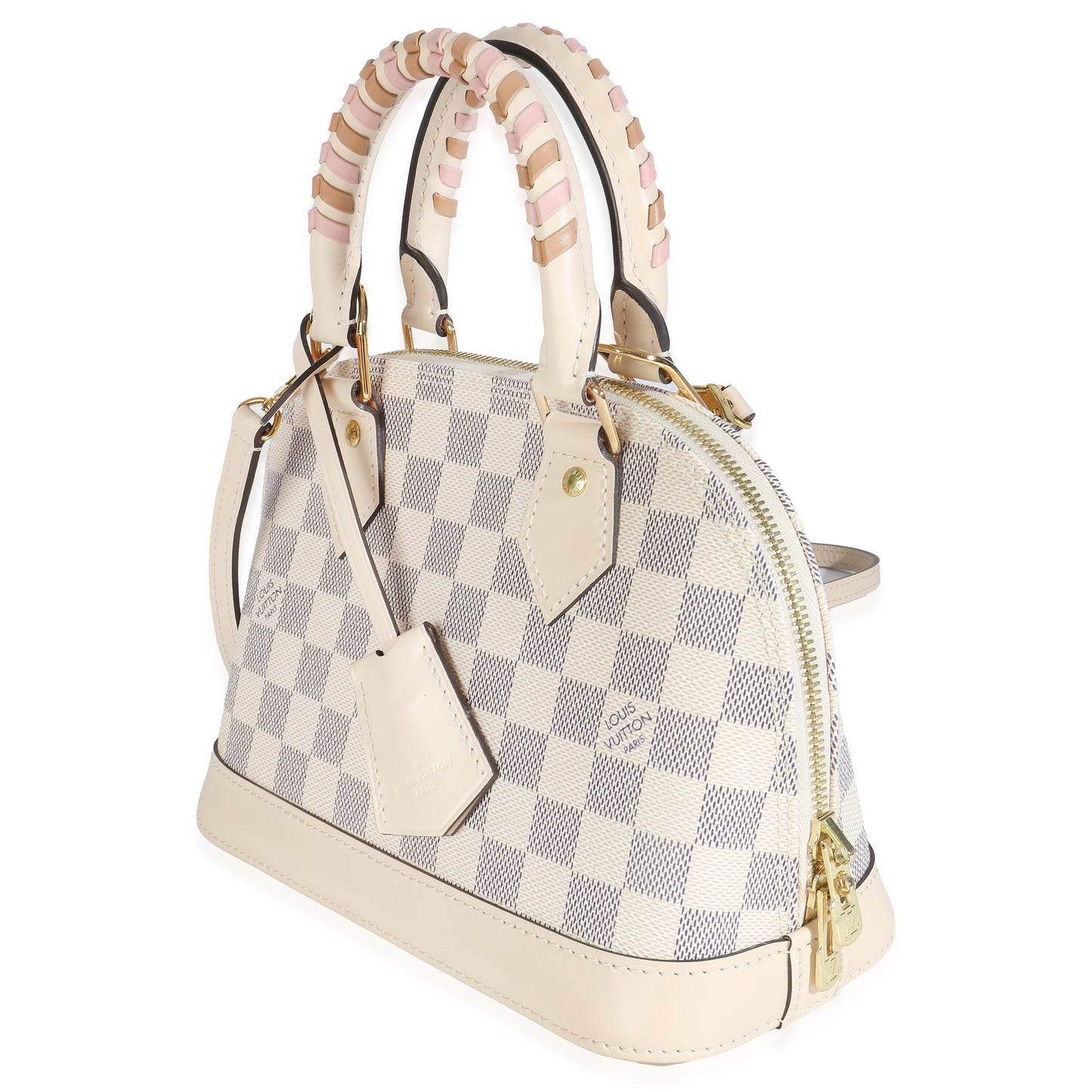 Louis Vuitton Damier Azur Braided Alma BB Canvas Handbag