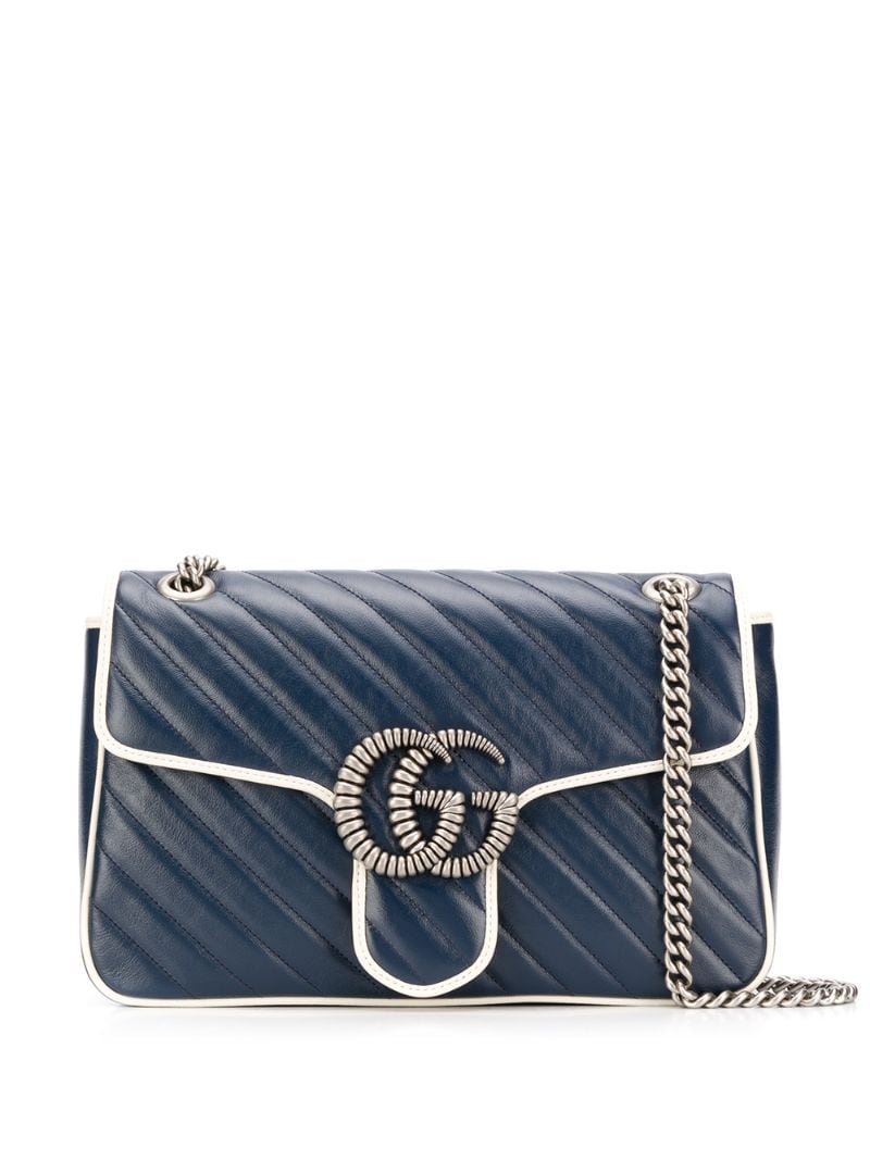 Gucci - medium GG Marmont quilted shoulder bag - women - Leather - One Size - Blue