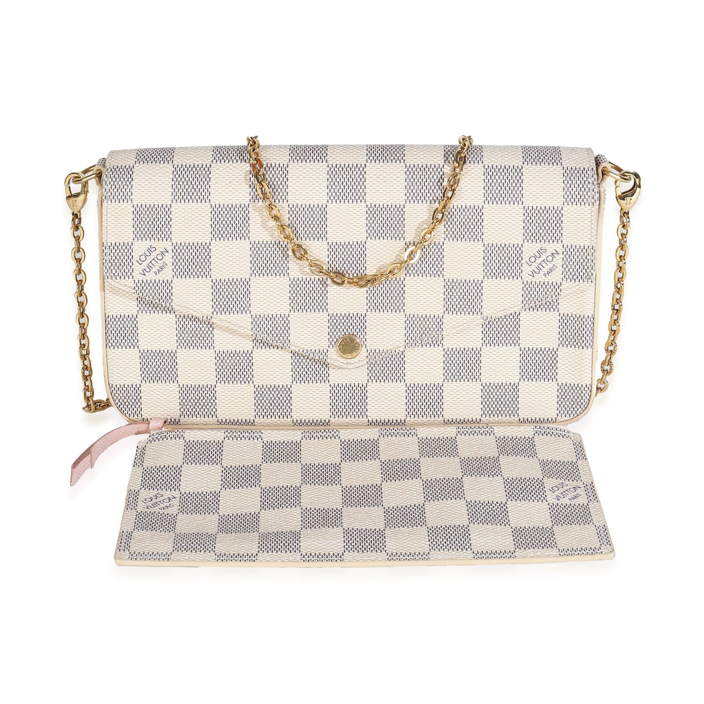Louis Vuitton Damier Azur Felicie Pochette Canvas Clutch Bag