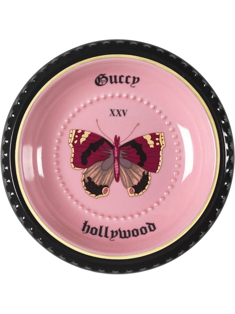 Gucci - butterfly trinket tray - men - Porcelain - One Size - PINK