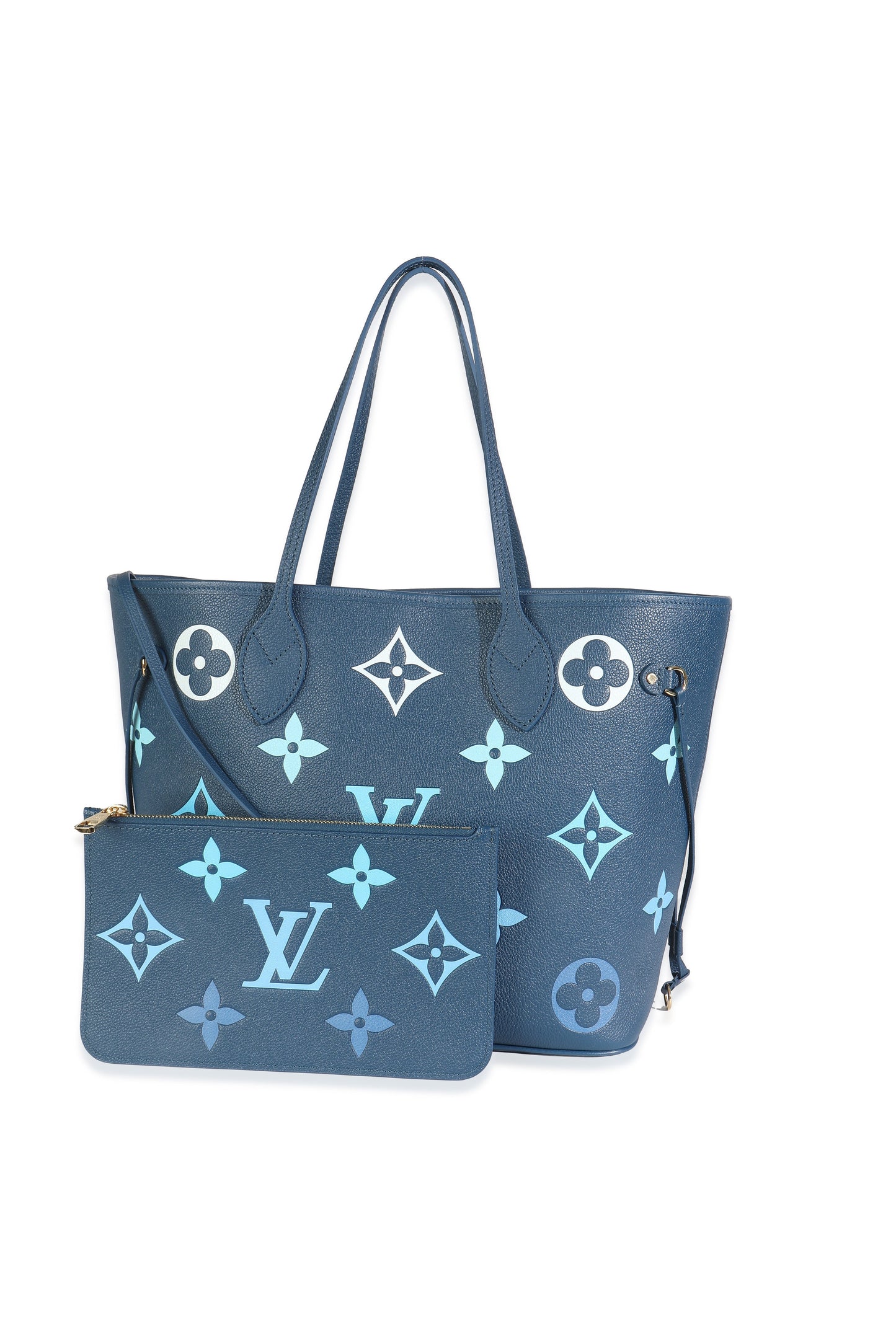 Louis Vuitton Degrade Bleu Giant Empreinte Neverfull Monogram Tote Bag