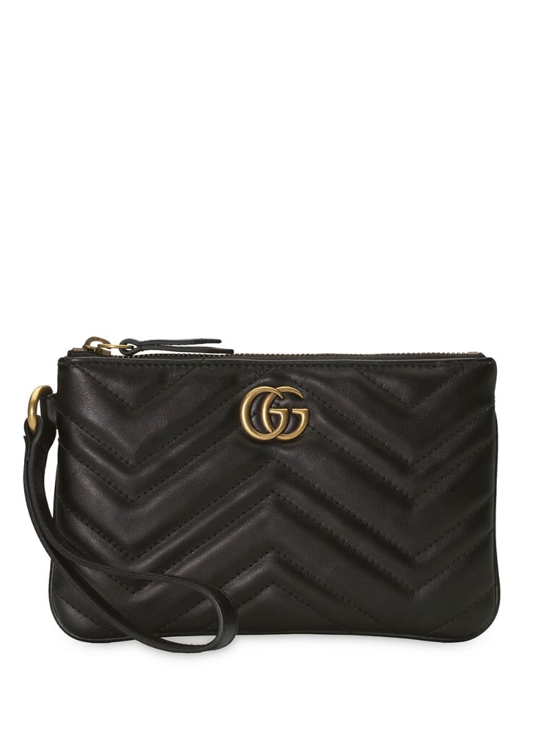 Gucci - GG Marmont wrist wallet - women - Leather/Polyester/metal/Microfibre - One Size - Black