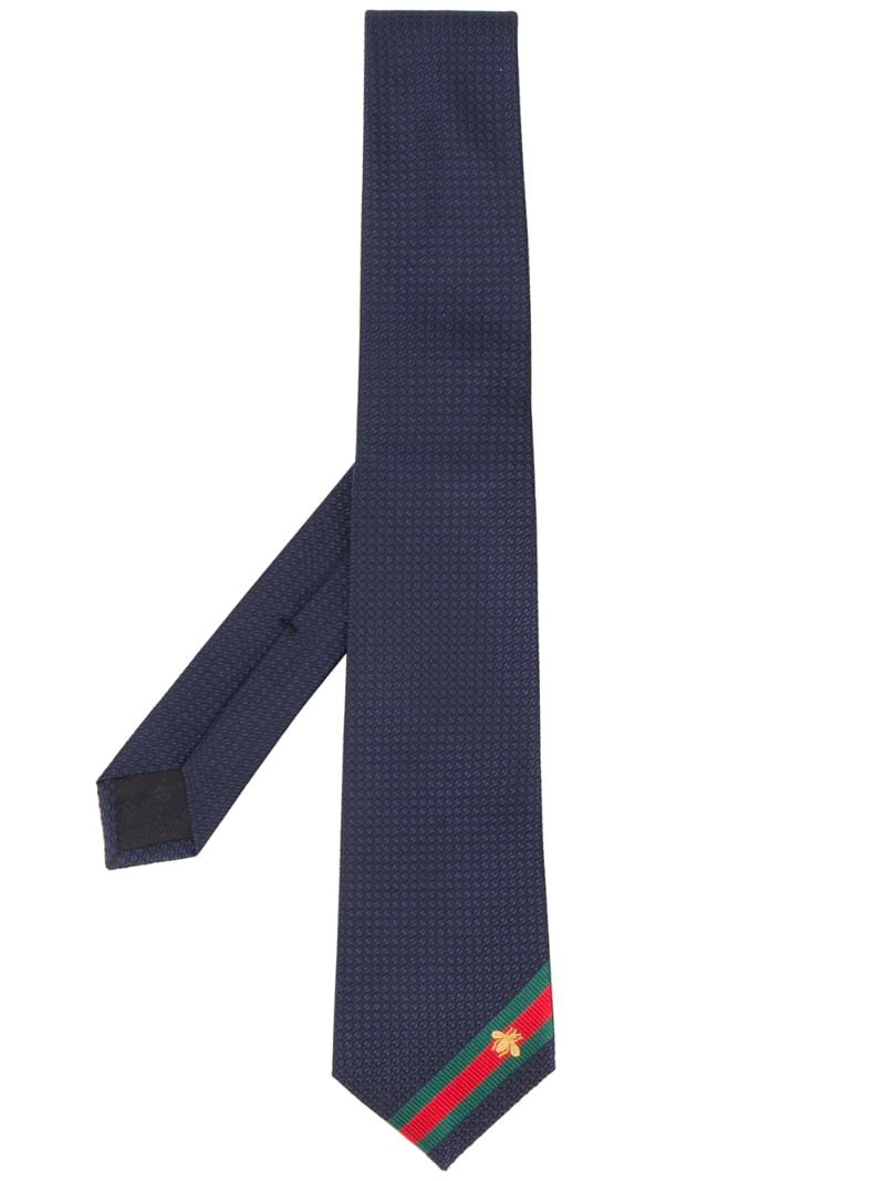 Gucci - Bee Web tie - men - Silk/Cupro - One Size - Black