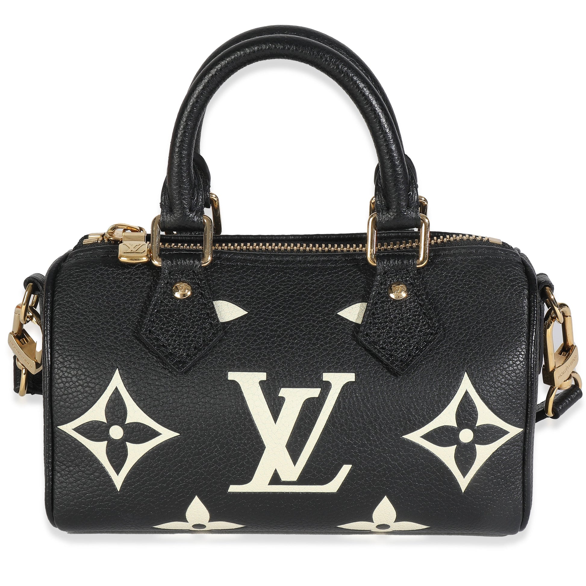 Louis Vuitton Giant Empreinte Nano Speedy Monogram Black Beige Handbag