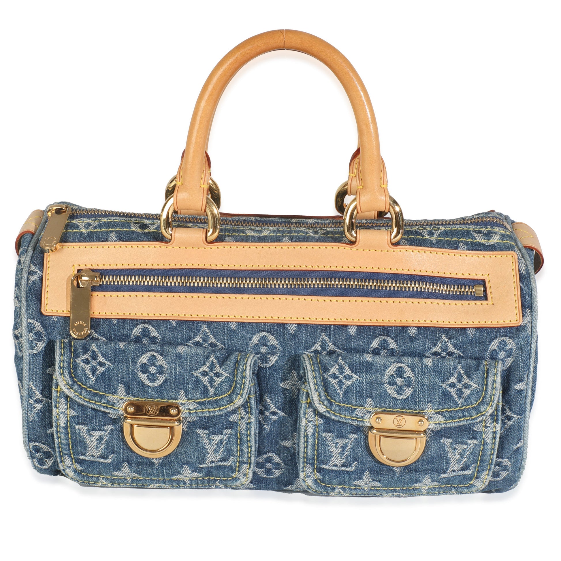 Louis Vuitton Neo Speedy Monogram Denim Blue Handbag Neo Speedy