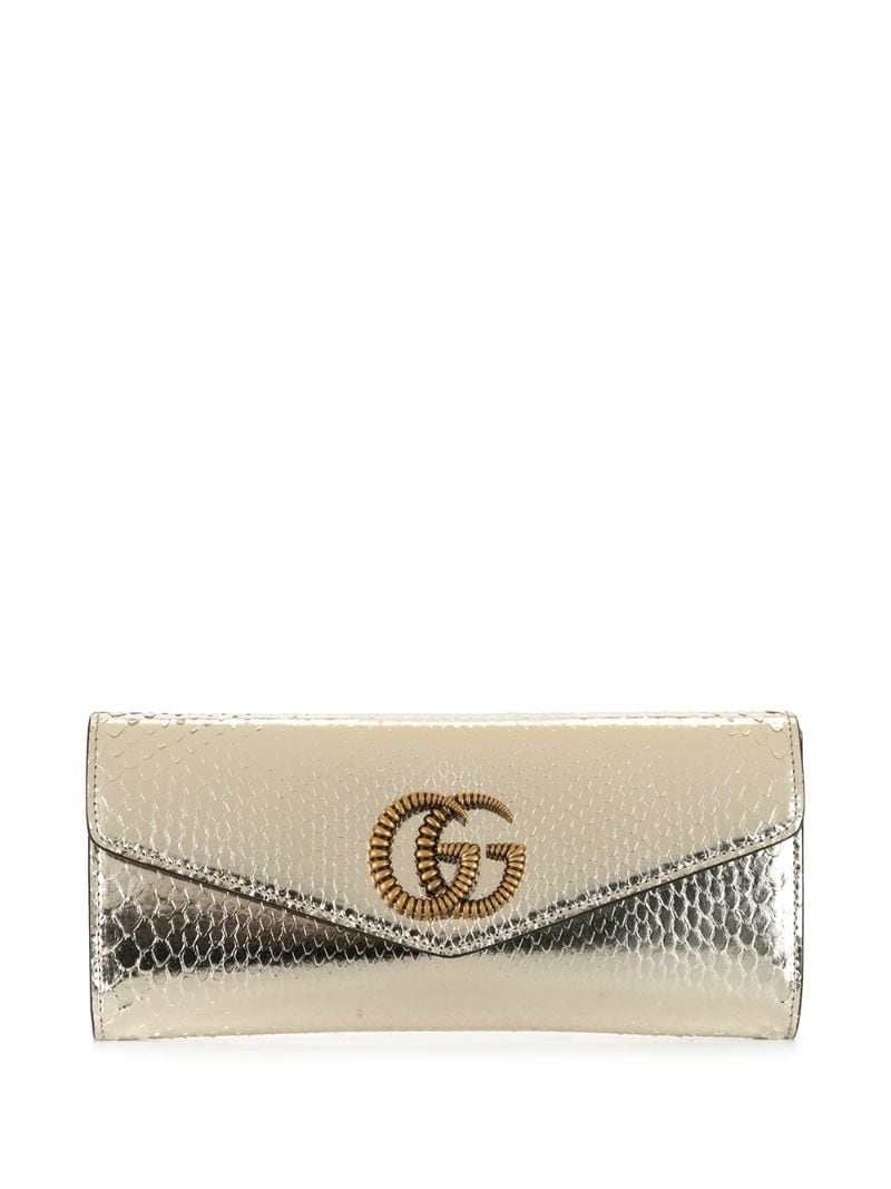 Gucci - Broadway metallic clutch bag - women - Leather - One Size - GOLD