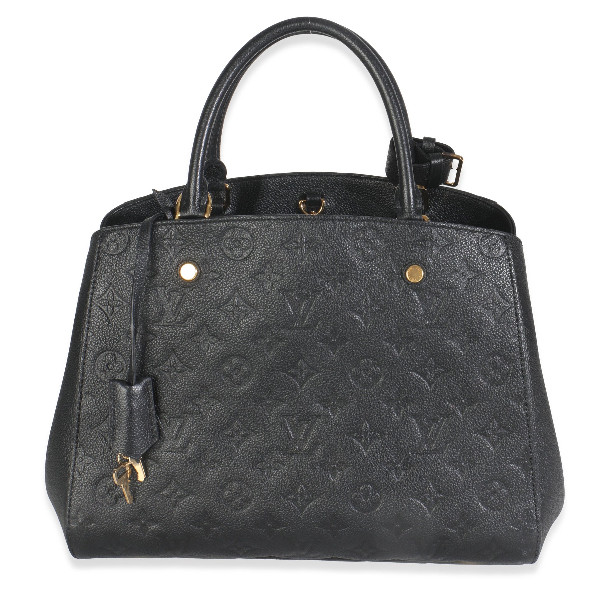 Louis Vuitton Empreinte Montaigne MM Monogram Black Handbag