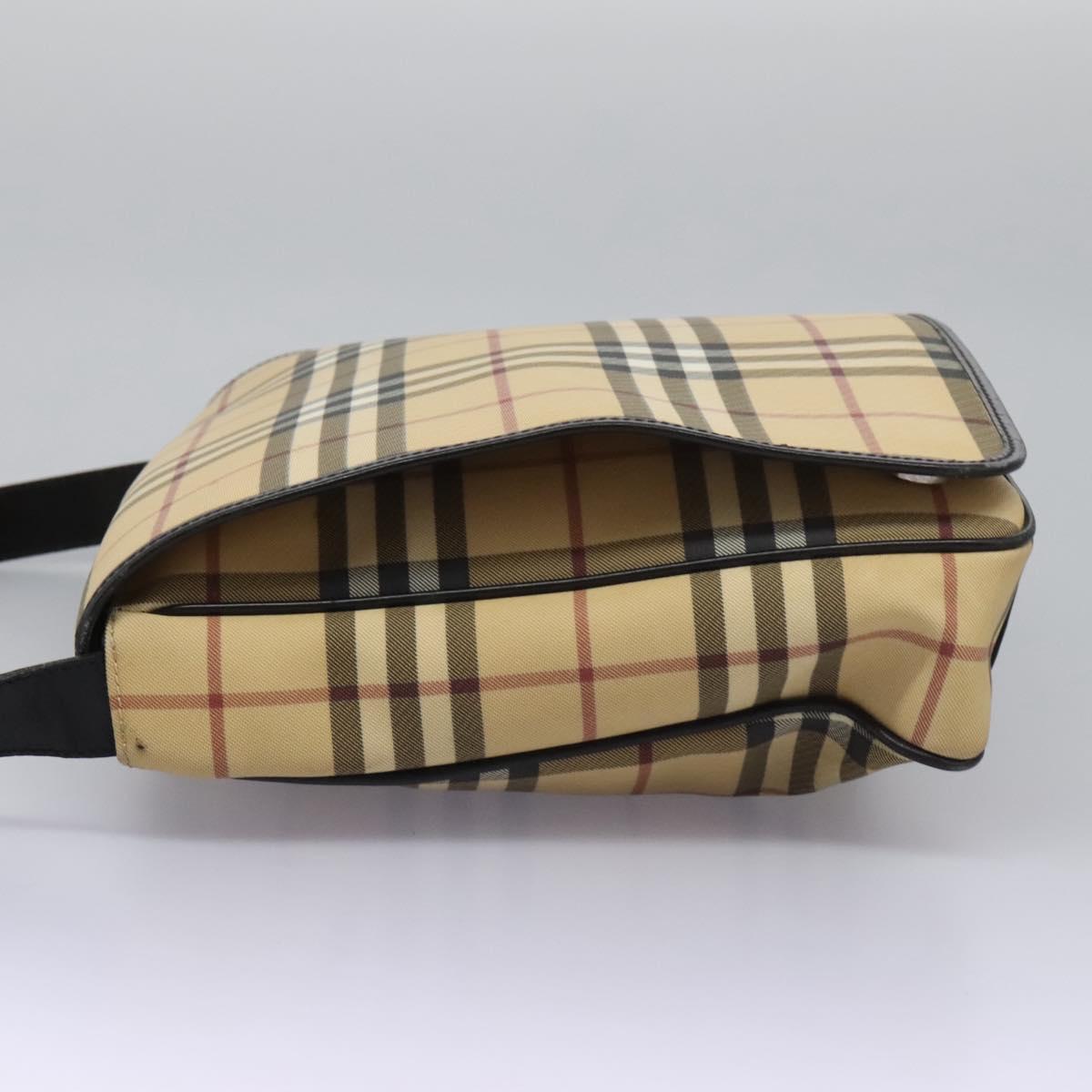 Burberry Nova Check Shoulder Bag Canvas Beige Shoulder Bag 164
