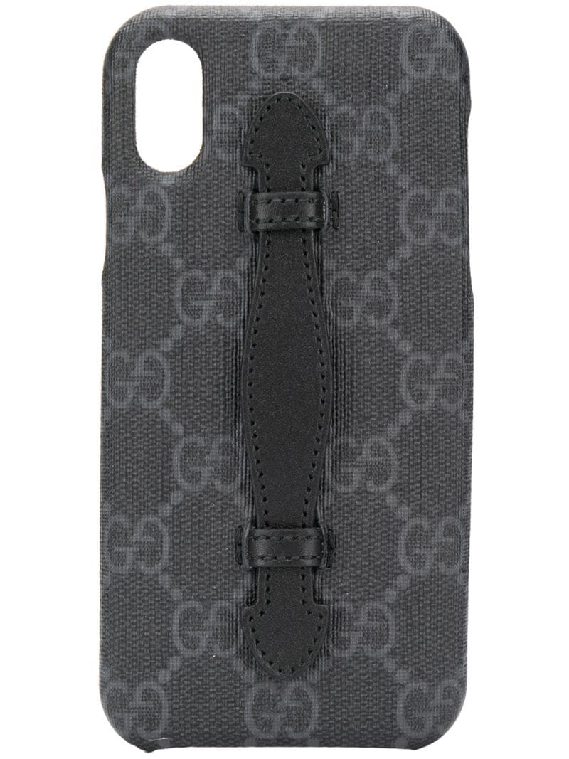 Gucci - GG iPhone XS case - men - Leather - One Size - Black