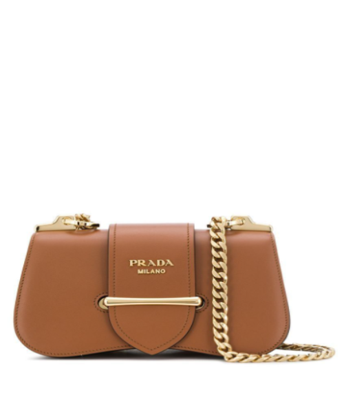 Prada Sidonie Shoulder Bag Leather Brown Shoulder Bag Brown