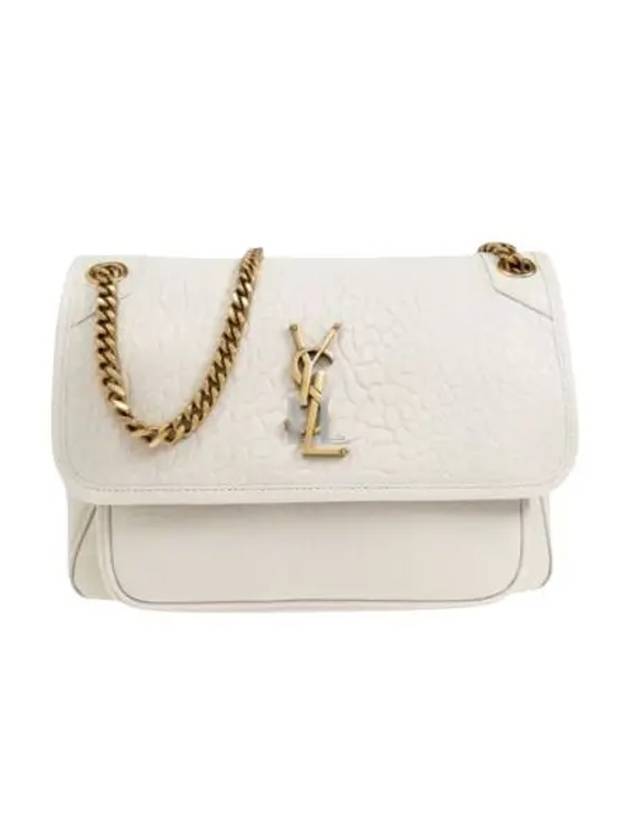 YSL Saint Laurent Luxury Trending Nikki Shoulder Bag Blanc Medium Chain