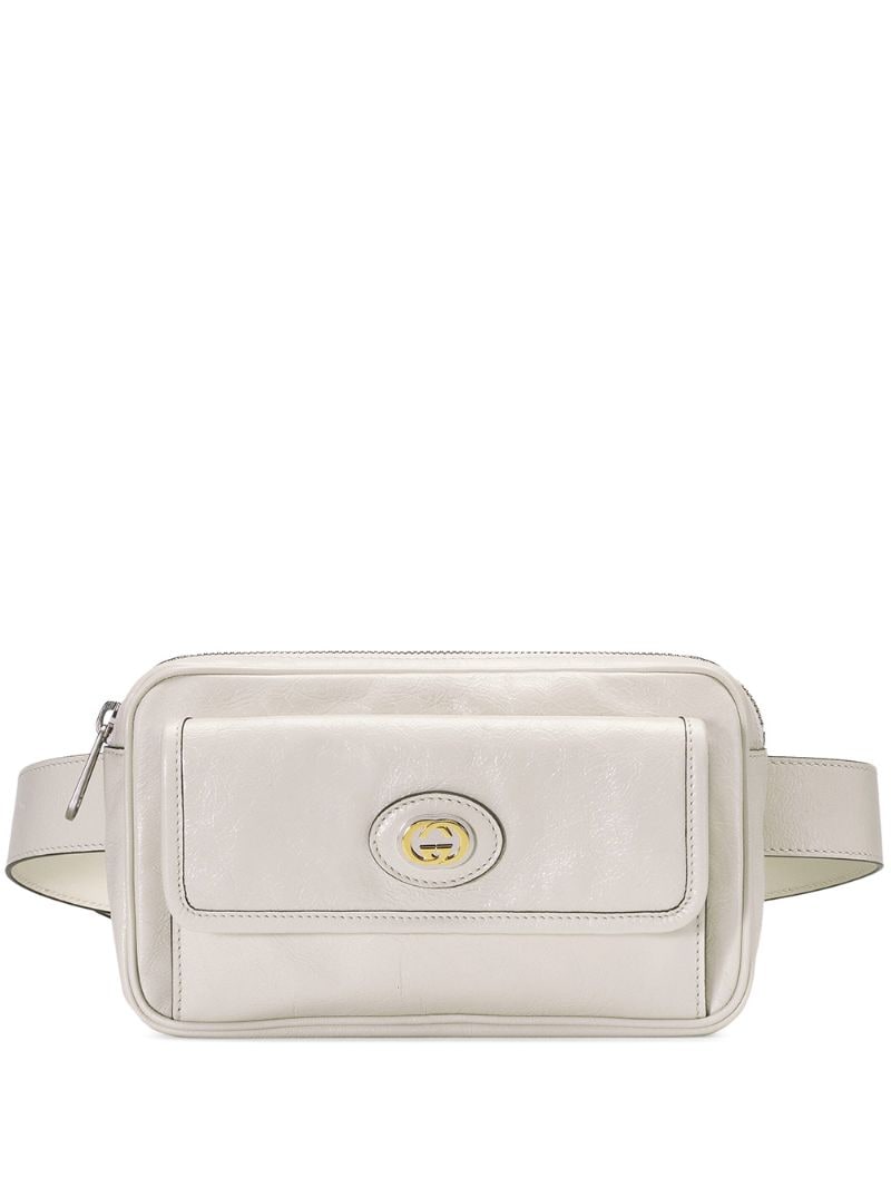 Gucci - GG logo belt bag - women - Cotton/Leather/Gold Plated Metal - 95 - White