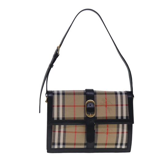 Burberry Nova Check Shoulder Bag Canvas Beige Shoulder Bag 154