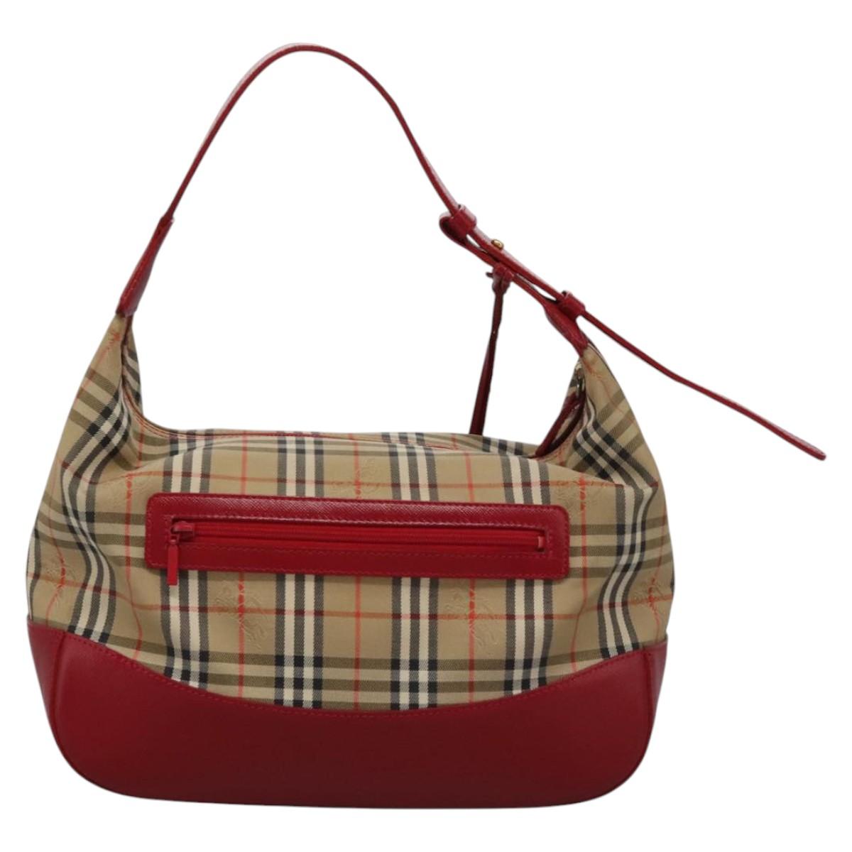 Burberry Nova Check Shoulder Bag Canvas Beige Shoulder Bag 167