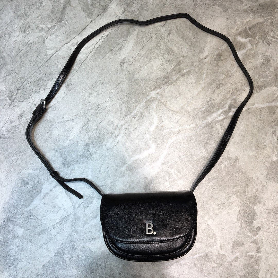 Balen Leader Soft Round Cross Bag In Black Travel Bag