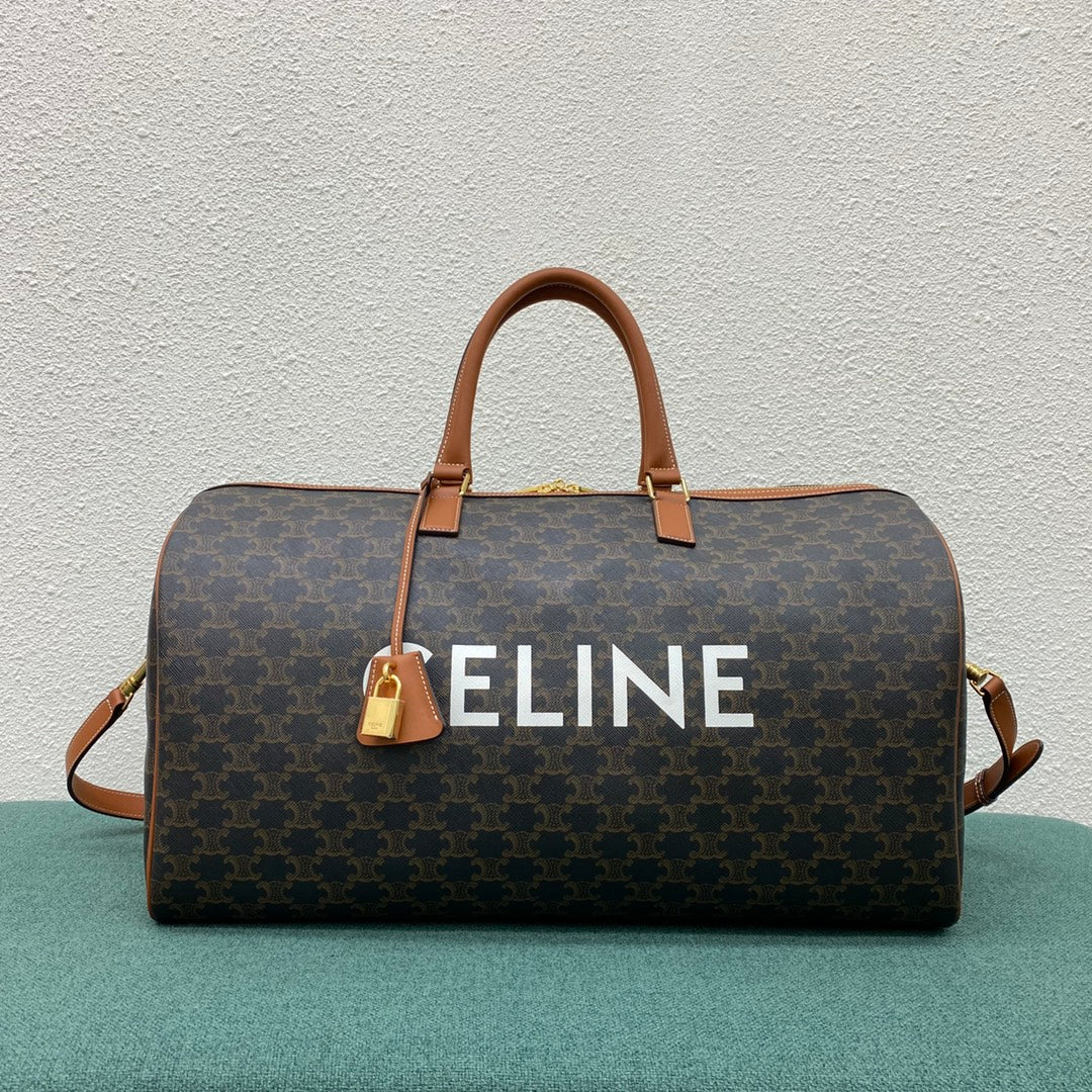 Top Quality Voyage Bag In Triomphe With Canvas Tan Travel Bag