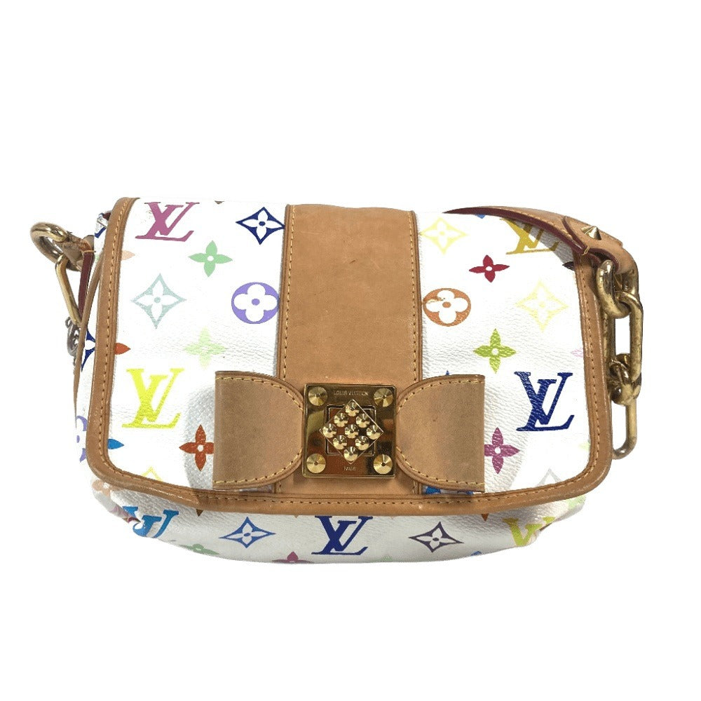 Louis Vuitton M40305 Patty Ribbon Monogram Canvas White Multicolor Shoulder Bag