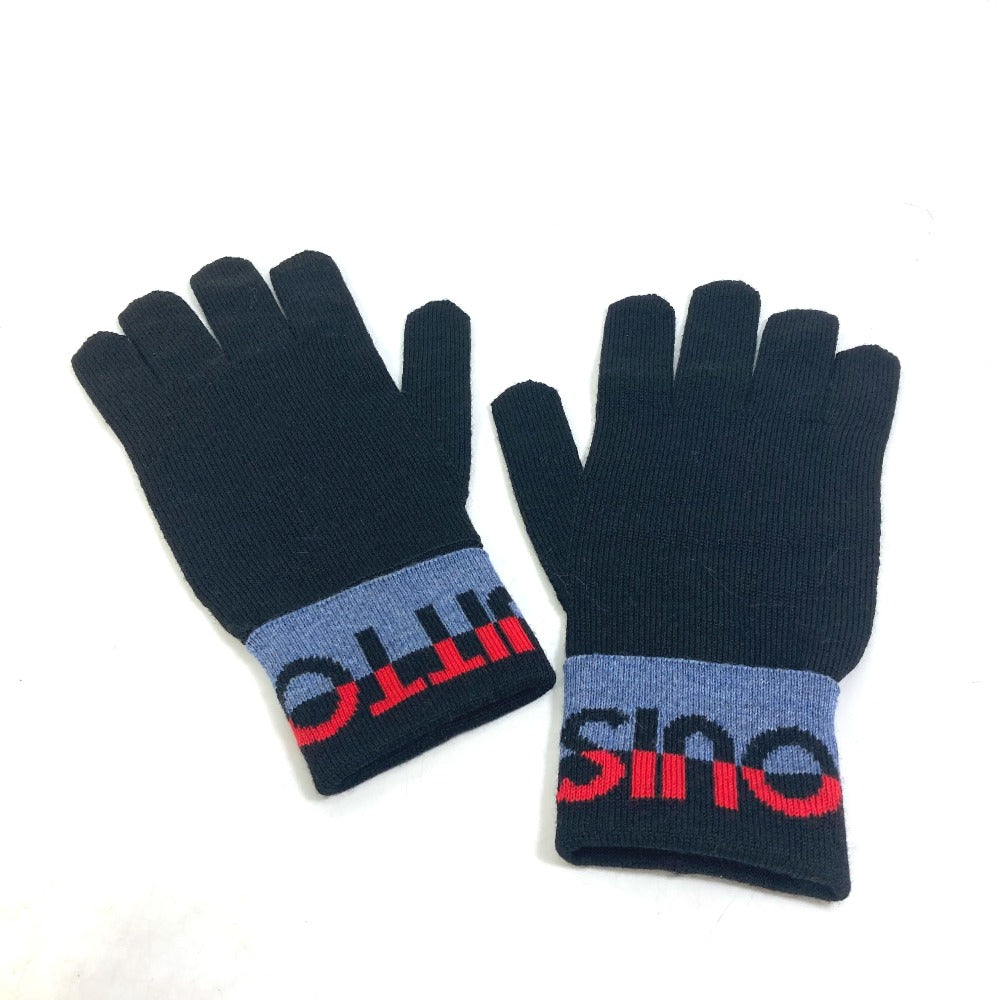 Louis Vuitton Glove M71248 Gon Horizon Wool Black Apparel