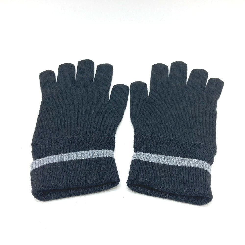 Louis Vuitton Glove M73470 Gon My Eclipse Monogram Wool Black Apparel